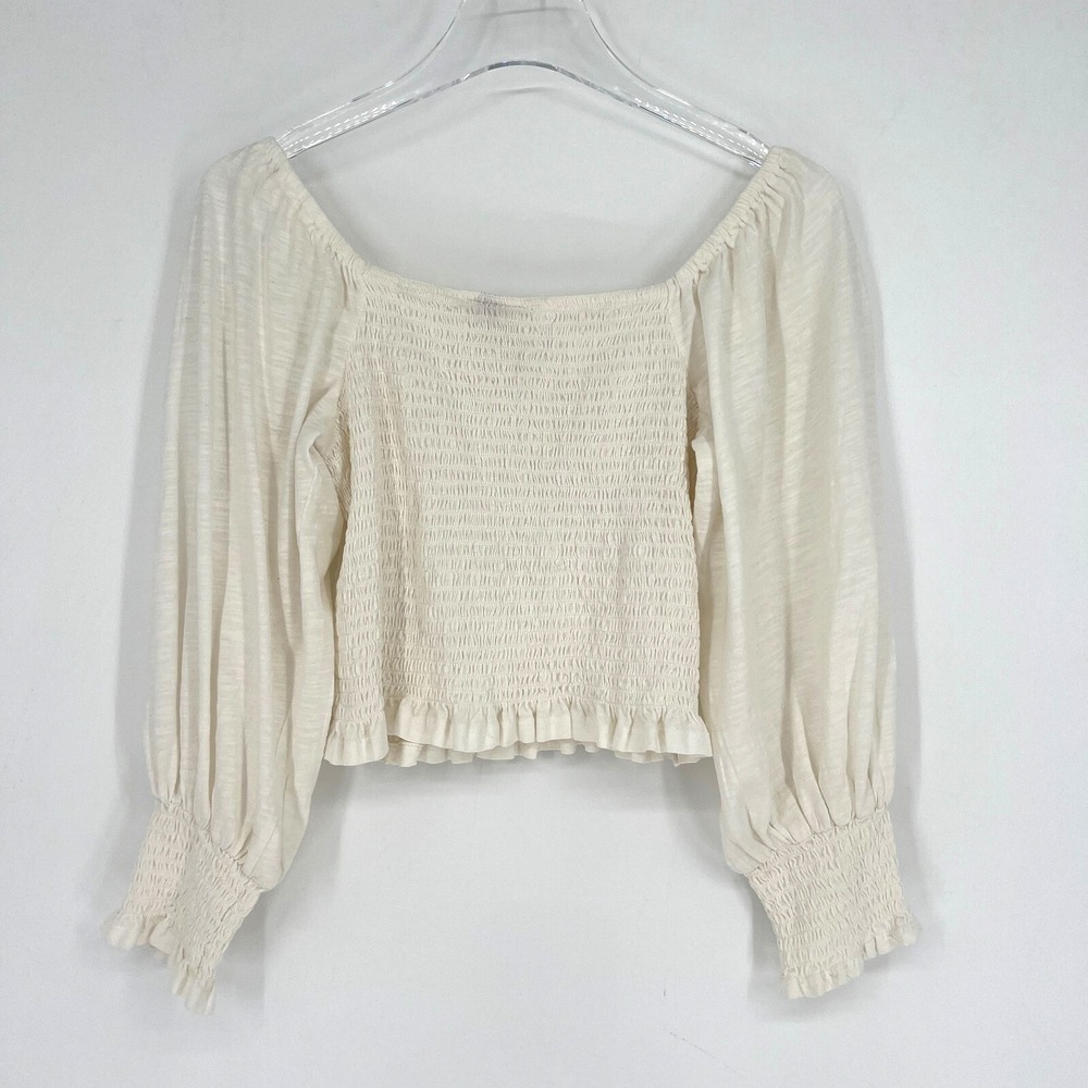 Pilcro Top Womens S Milk Maid‎ Peasant Cottage Off Shoulder Anthropologie - Picture 3 of 7